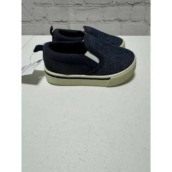 OshKosh B’gosh Toddler/baby Boys Canvas Slip-On Sneakers Blue Size 5 - Picture 2 of 10